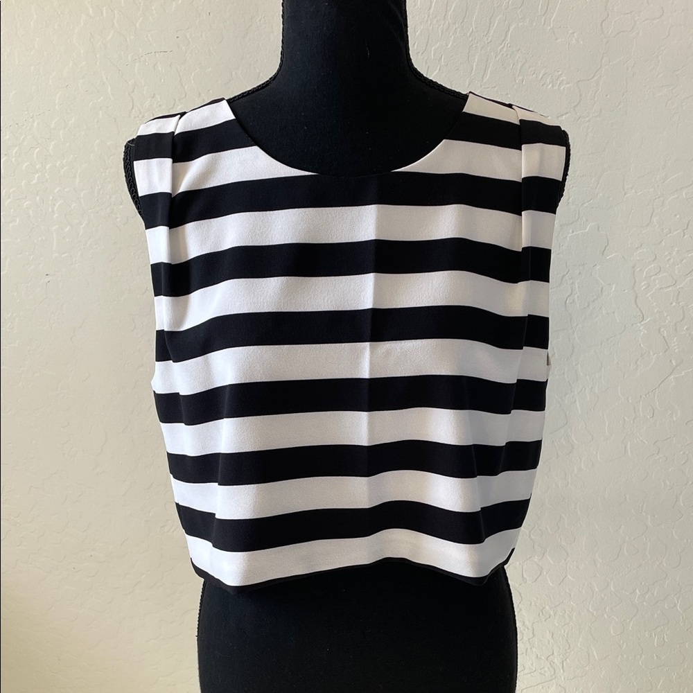 Elegant Striped Sleeveless Blouse